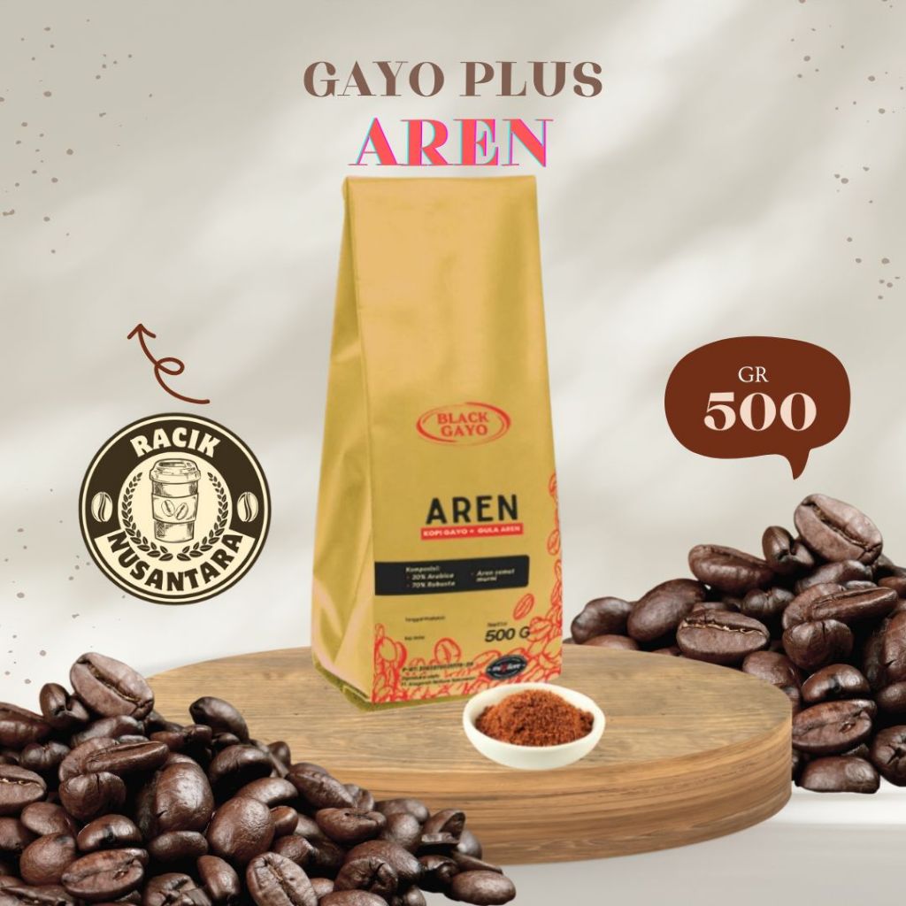 

KOPI GAYO PLUS AREN - Black Gayo Aren 500gr