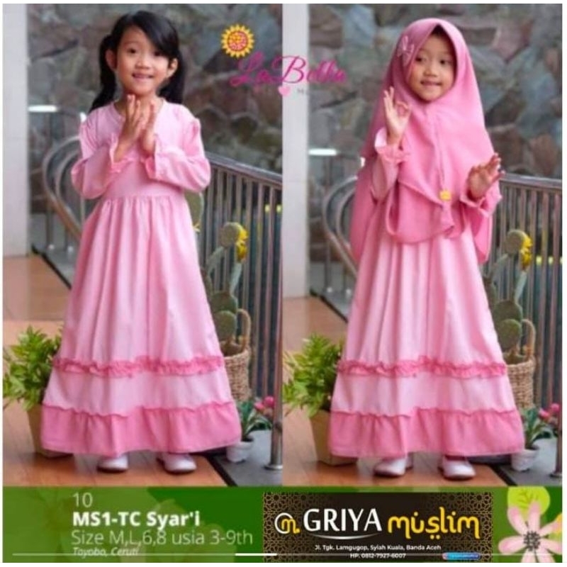 baju gamis anak merk labella