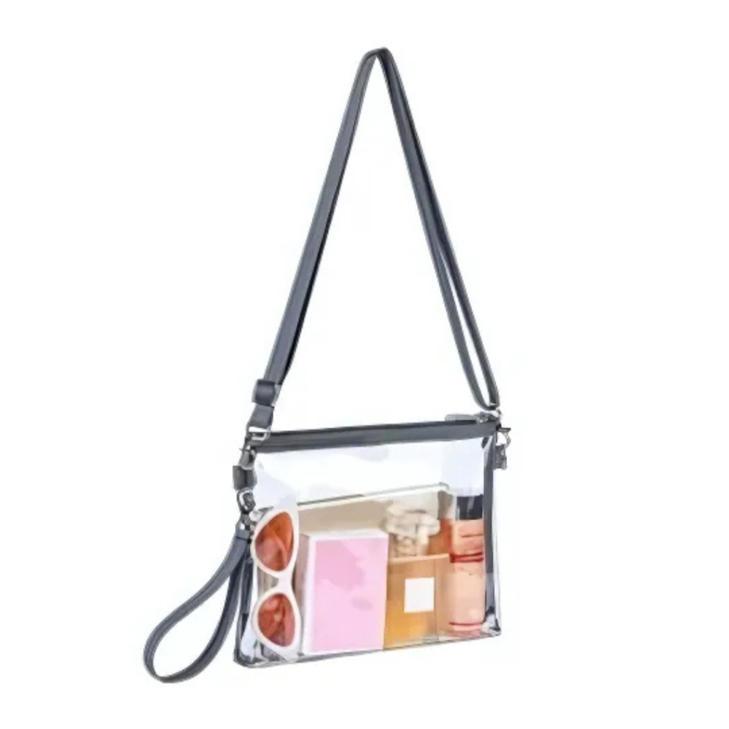 dem_sare - Tas Selempang Bahu Wanita Anak Remaja Mika Pvc Transparan Selempang Pouch Doblel Tali