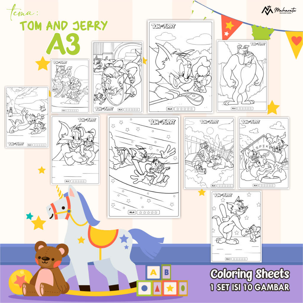 

KERTAS MEWWARNAI ANAK - LEMBAR BER GAMBAR ANAK READY STOCK - COLORING SHEETS A3 ALL VARIASI
