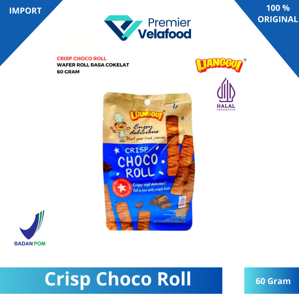 

LIANGGUI ] WAFER COKELAT ROLL I CRISP CHOCO ROLL