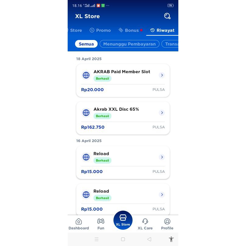 Kartu Perdana XL Diskon Paket Akrab XXL 65%