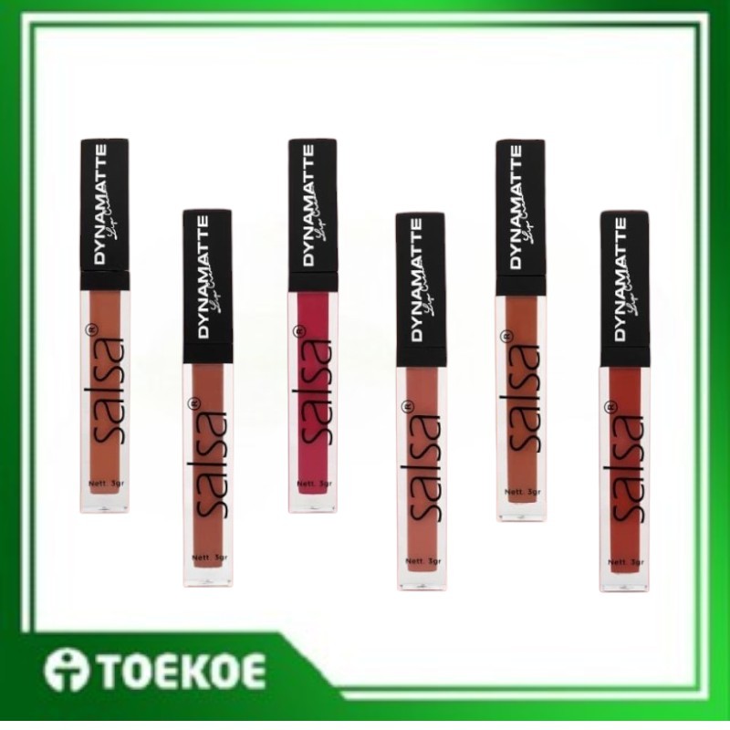 TOEKOE SALSA Dynamatte Lip Cream Innocent Lady Baby Flamingo Pink Champagne Cherry Bomb