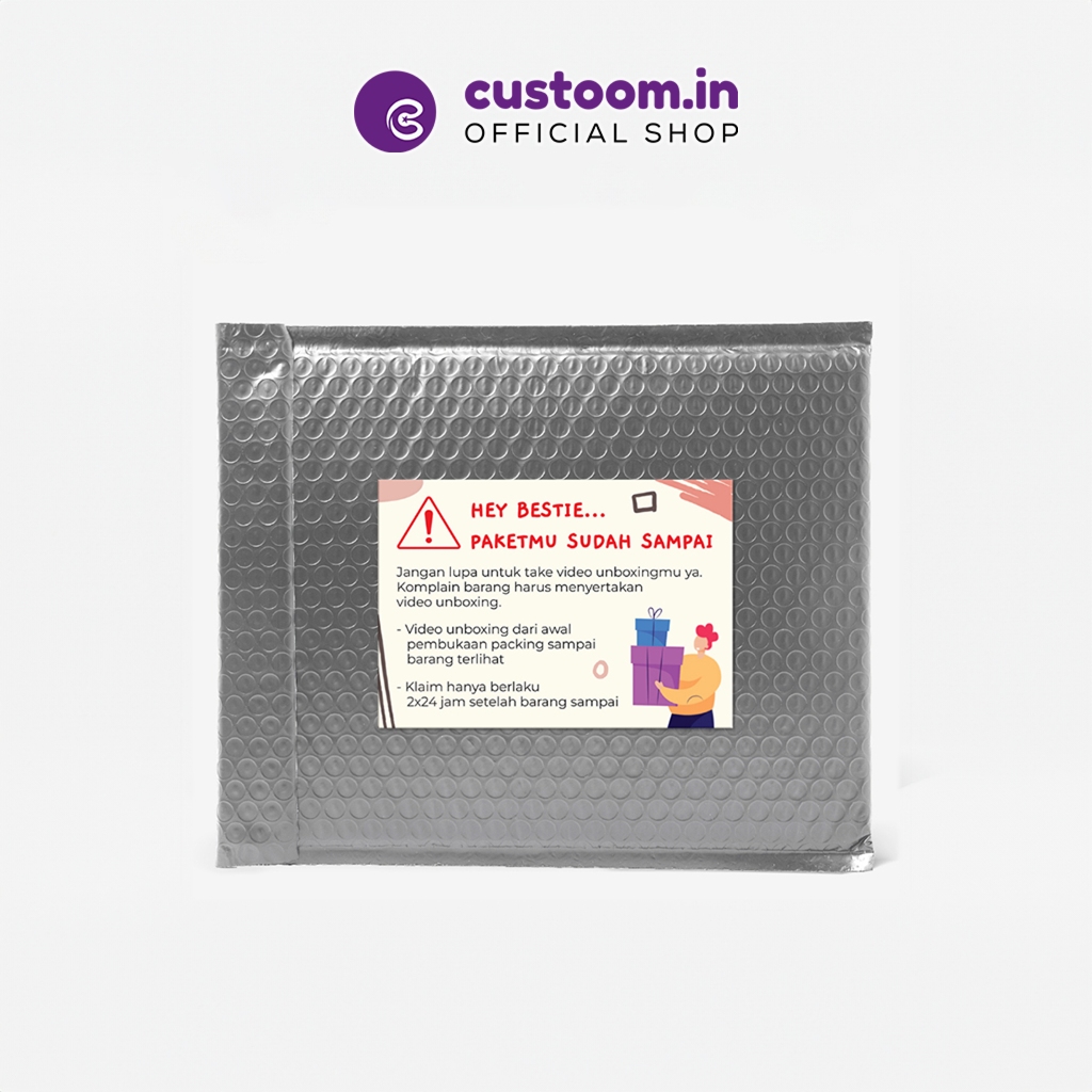 Sticker Video Unboxing #Custom Teks - Label Kirim Olshop - Custom