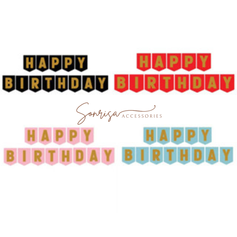 Tulisan Happy Birthday Dinding/Banner Happy Birthday Polos Gold /  Dekorasi Ulang Tahun