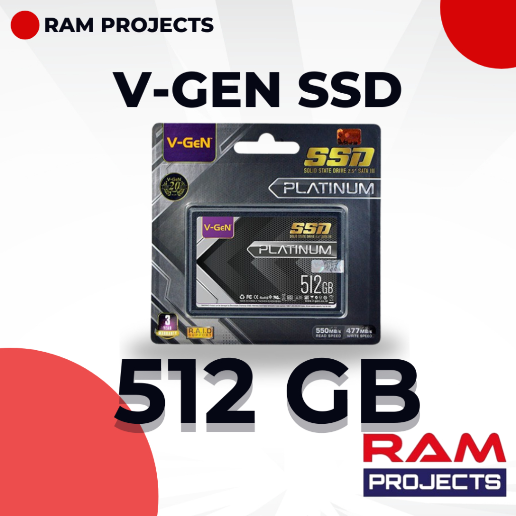 SSD V-GEN Platinum 512GB / SSD SATA