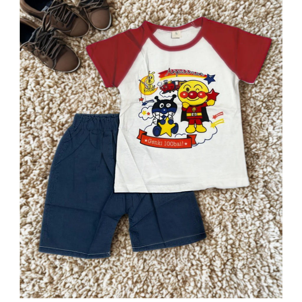 Baju Setelan Anak Laki Laki Karakter Anparman Usia 2-3 Tahun -[Stlc014]