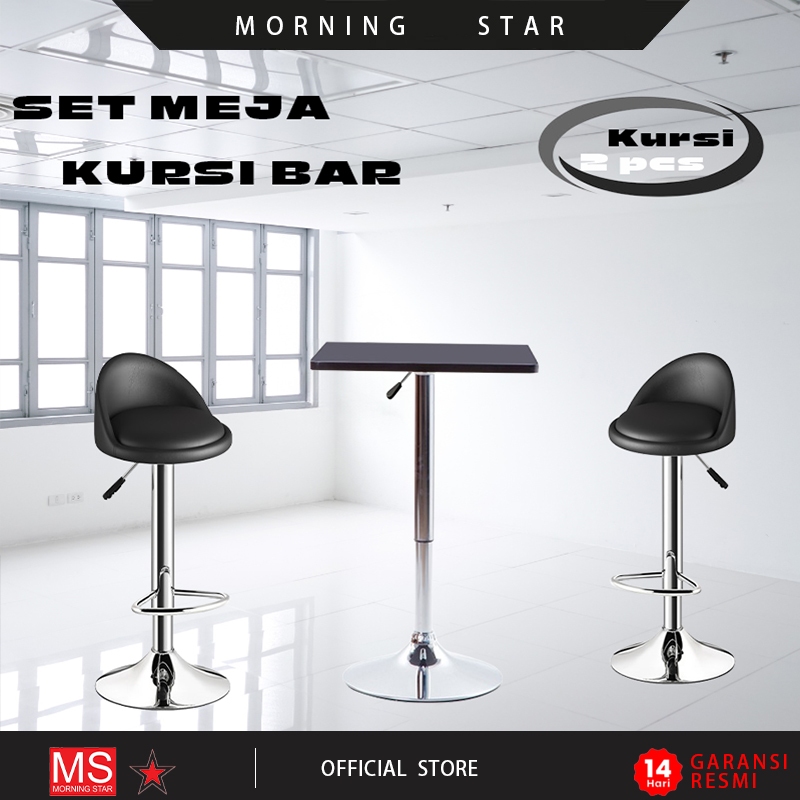 Set Meja Kursi Bar / Meja Kursi Cafe / Kursi Barstool / Kursi Mini Bar / Kursi Meja Hidrolik