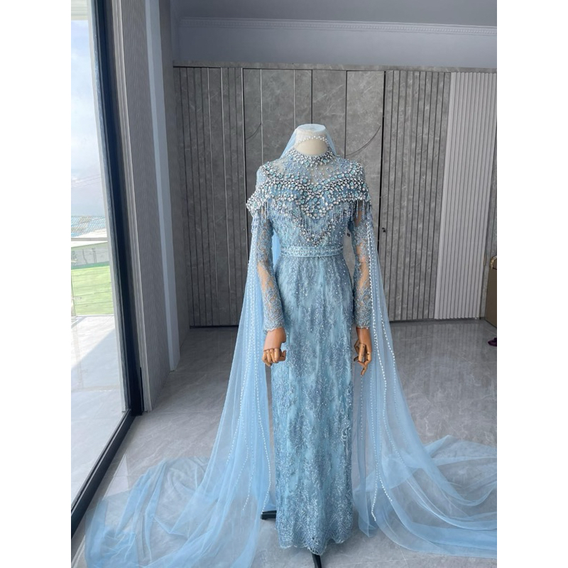 Gaun Pengantin Biru Blue ice