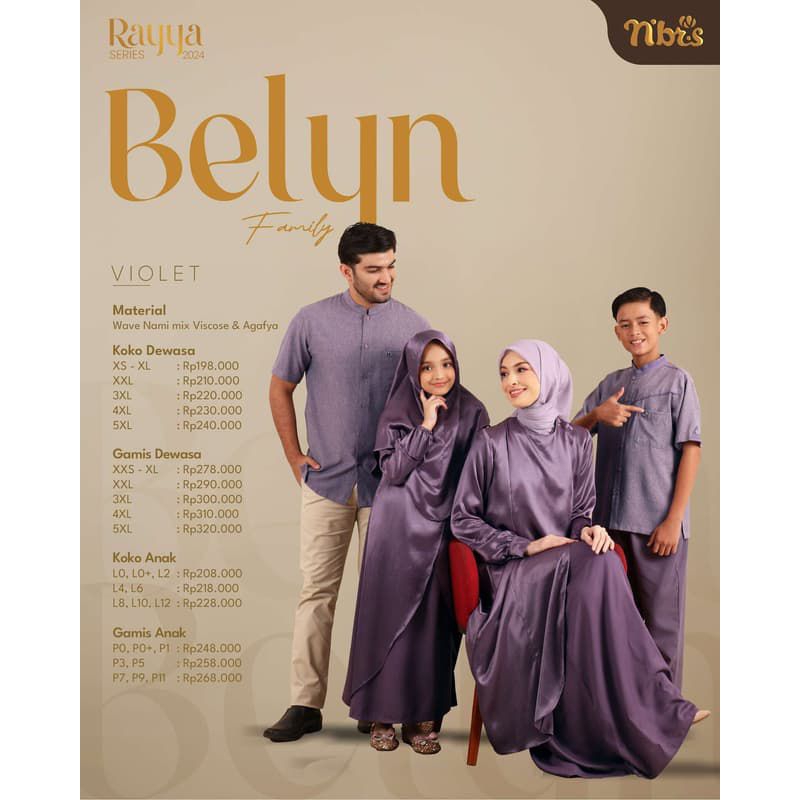 FAMSET BELYN VIOLET NIBRAS 2024 ORIGINAL
