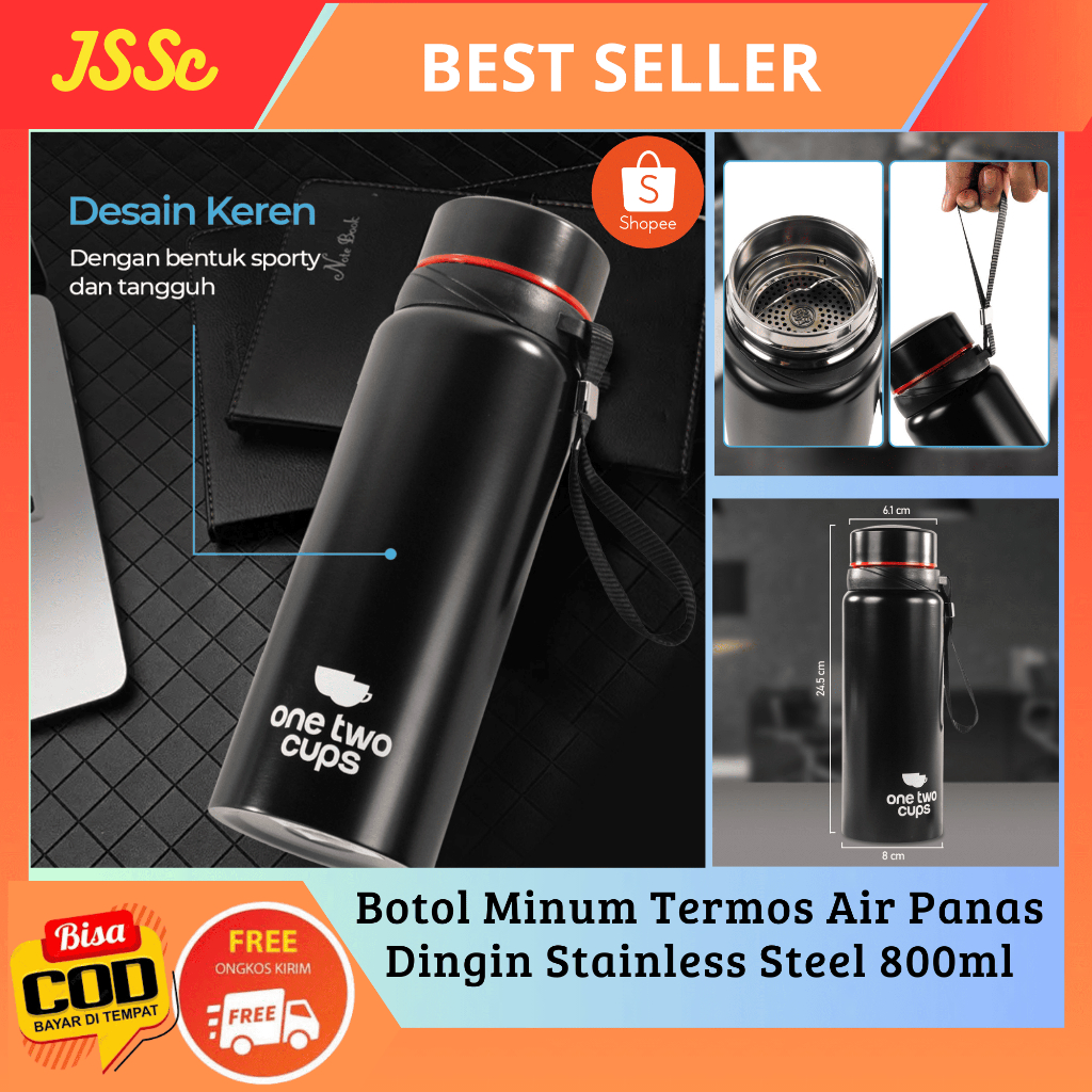 Termos Mini Air Panas /Botol Minum Termos Air Panas Dingin Stainless Steel 800ml