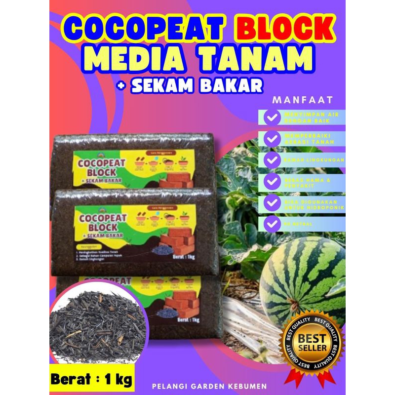 BEST SELLER  Cocopeat Block, Cocopeat Block 1kg