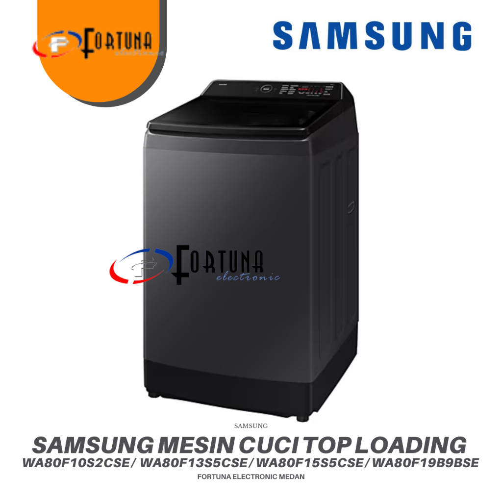 Samsung Mesin Cuci 1 TABUNG Top Loading WA80F10S2CSE 10,5 KG /  WA80F13S5CSE 13 KG / WA80F15S5CSE 15