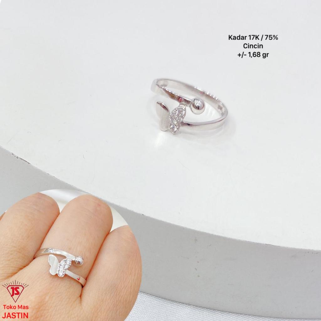 cincin new fashion model kupu-kupu kadar 17k/750
