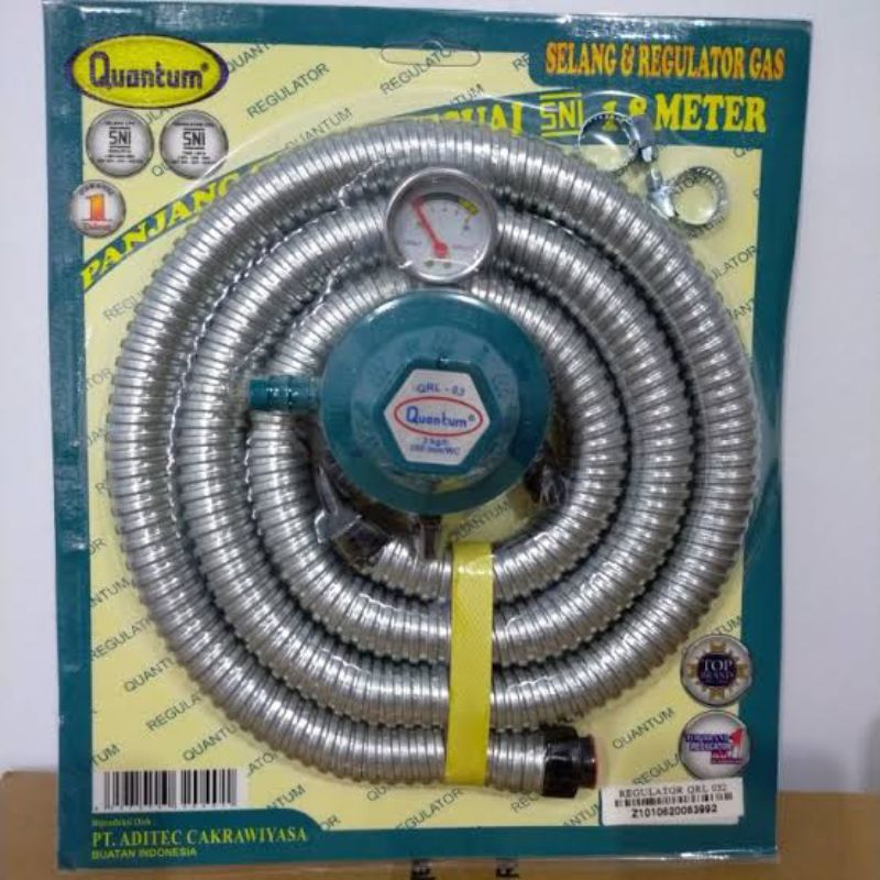 Selang Gas Komplit Regulator Lengkap Quantum