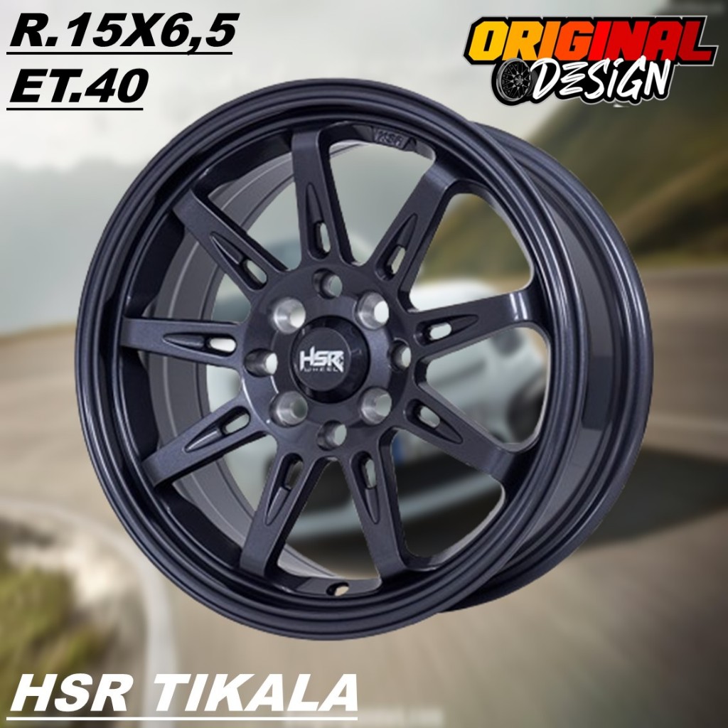 Velg Mobil Ring 15 Warna Glossy Grey Lubang 4 HSR TIKALA R15