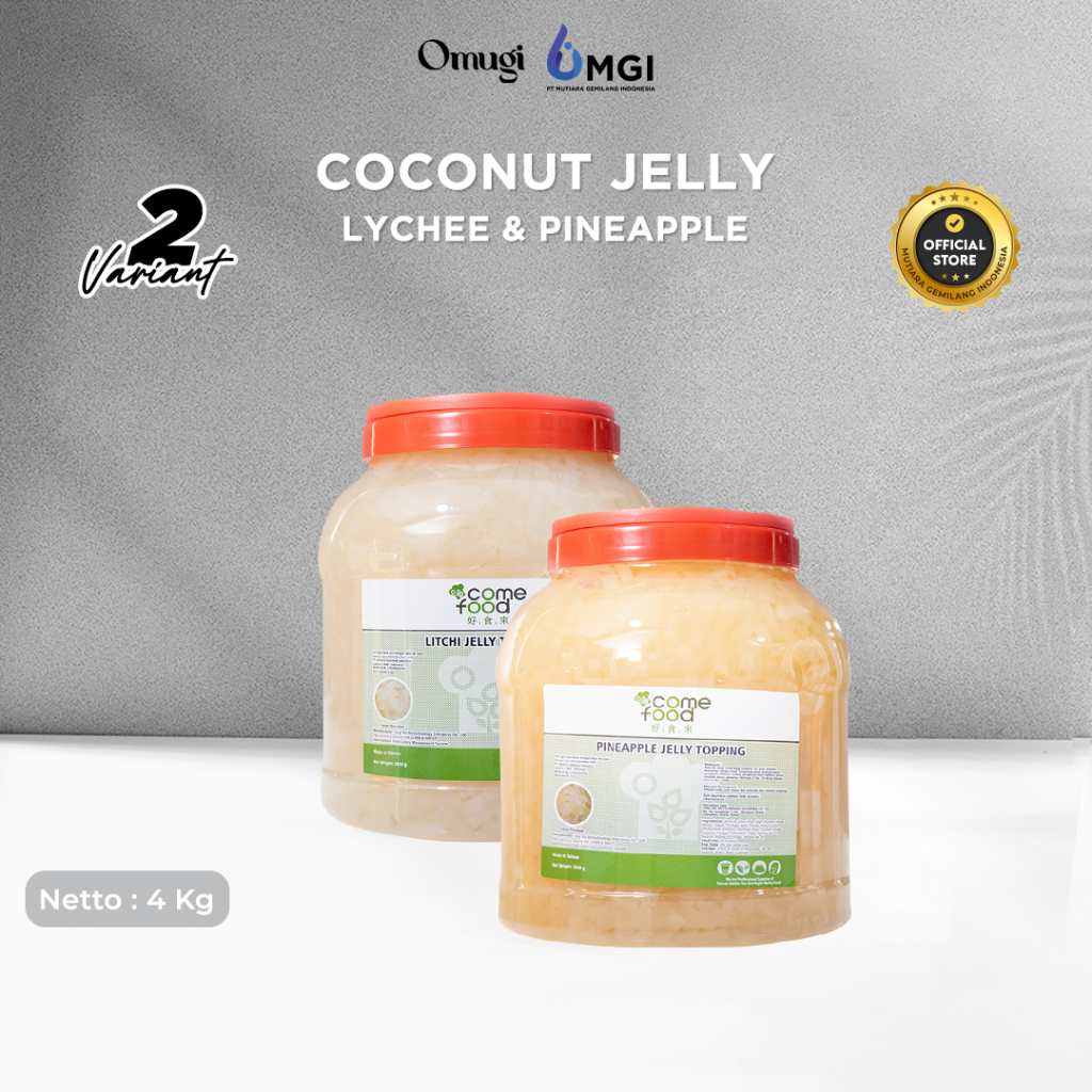 

Mutiaragemilang.id Comefood Toping Minuman Coconut Jelly Premium/ Coconut Pineapple / Coconut Leci