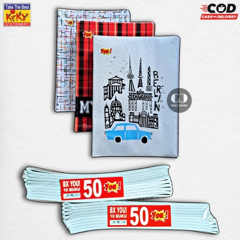 

(10 Pcs) Buku Tulis You By Kiky Boxy Isi 50 Lembar