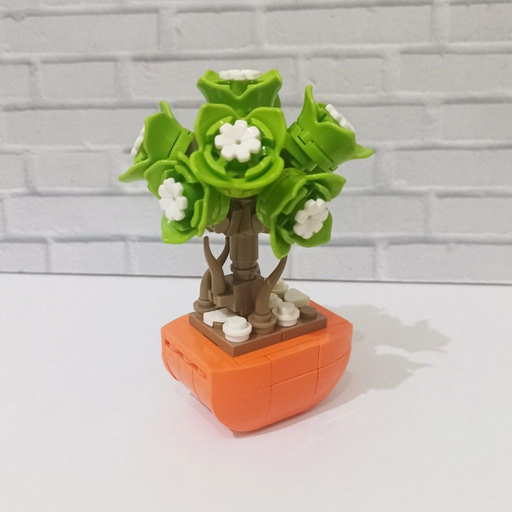 Mainan Mini Block Balok Lego Pohon Tanaman Pot Bunga