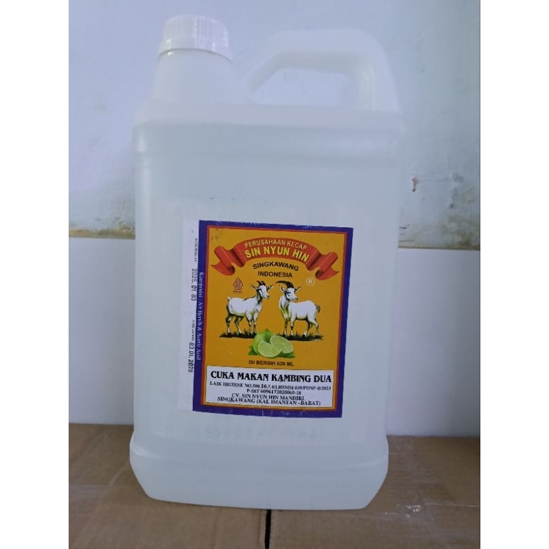 

cuka makan sin nyun hin cap kambing dua isi 5 liter, produk halal,