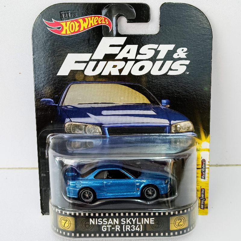 Hot Wheels Premium Retro Nissan Skyline GT-R (R34) Fast & Furious