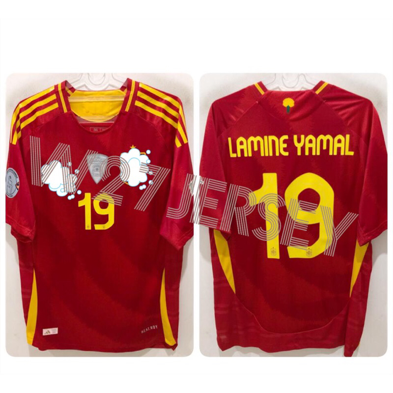 JERSEY PLAYER ISSUE - SPAIN HOME name player Lamine Yamal + Patch