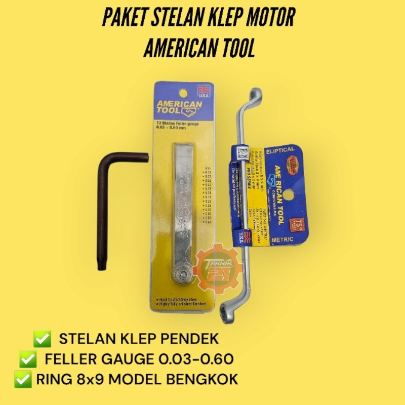 PAKET STELAN KLEP AMERICAN TOOL KUNCI STELAN KLEP SET AMERICAN