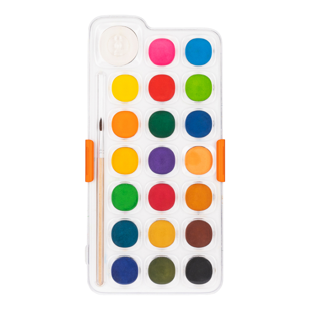 

Deli Watercolor Paint / Cat Air Padat 8/12/21 Warna, Kemasan Kotak + Kuas EC10-21