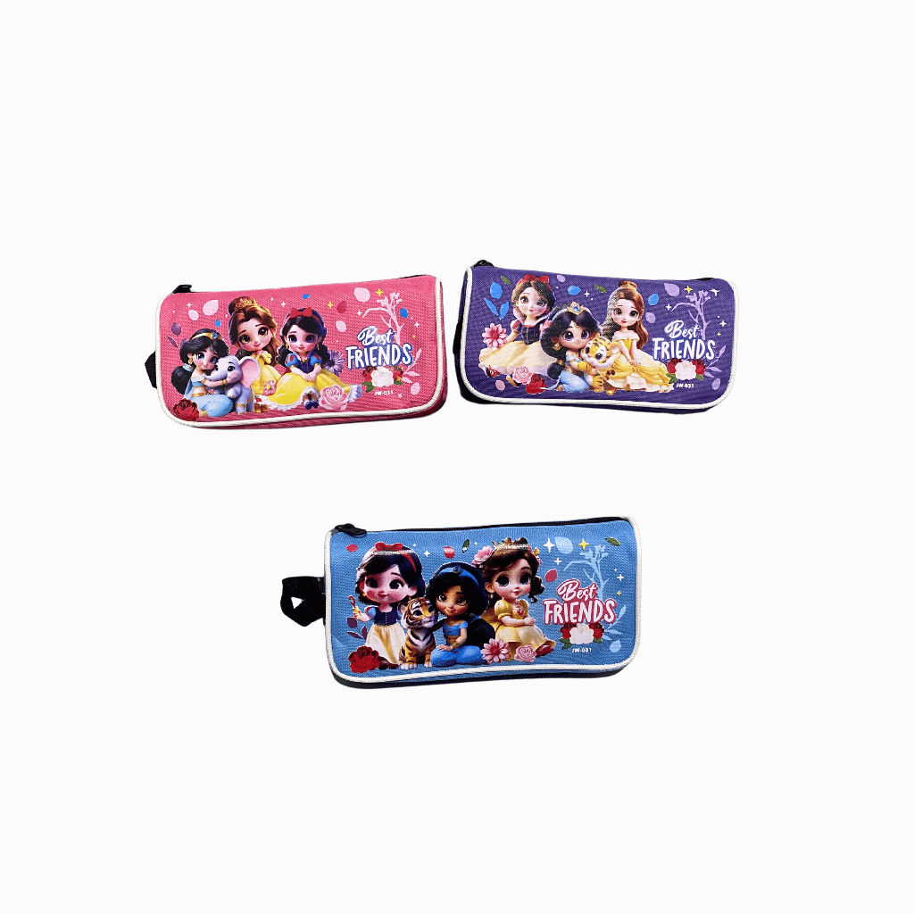 

TEMPAT PENCIL / KOTAK PENCILl 1 RESLETING MOTIF BEST FRIENDS BAHAN KAIN/ PENCIL CASE ANAK PEREMPUAN