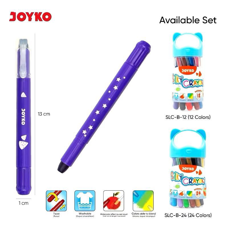 

RB SILKY CRAYON JOYkO SLC-B- 24 warna dan 12 Crayon Putar Terbaru viral