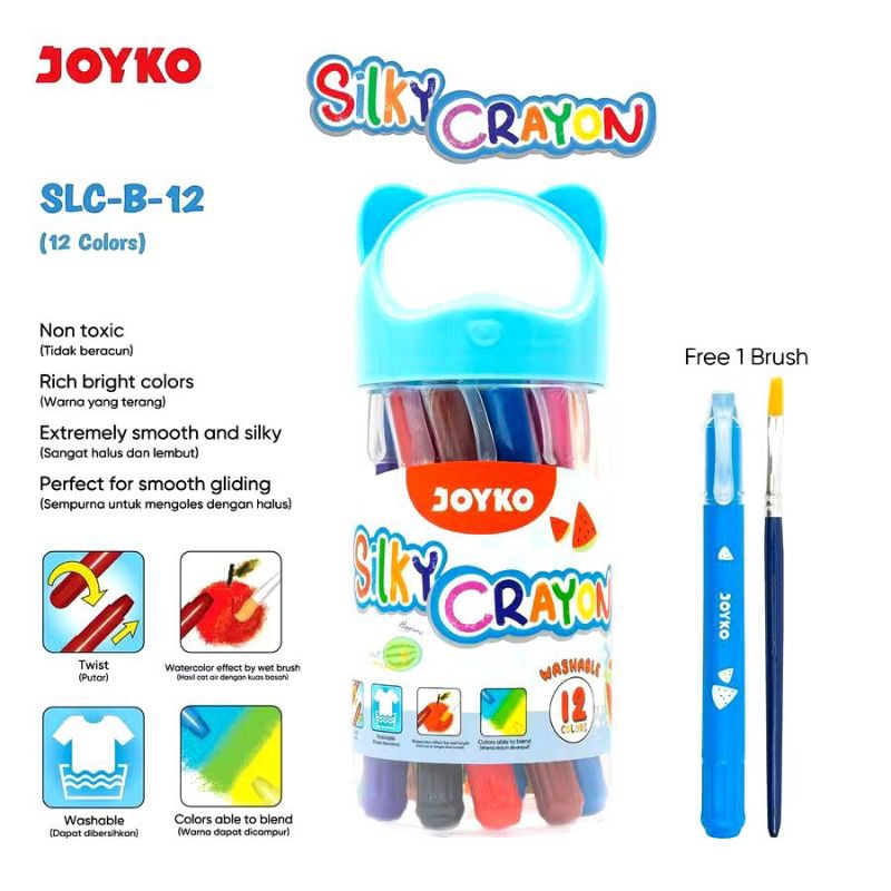 

SILKY CRAYON JOYkO SLC-B- 24 warna dan 12 Crayon Putar Terbaru viral RB9