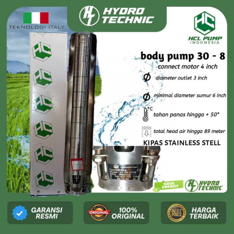 pump body/kipas submersible hcl pump stainless steel 30-8
