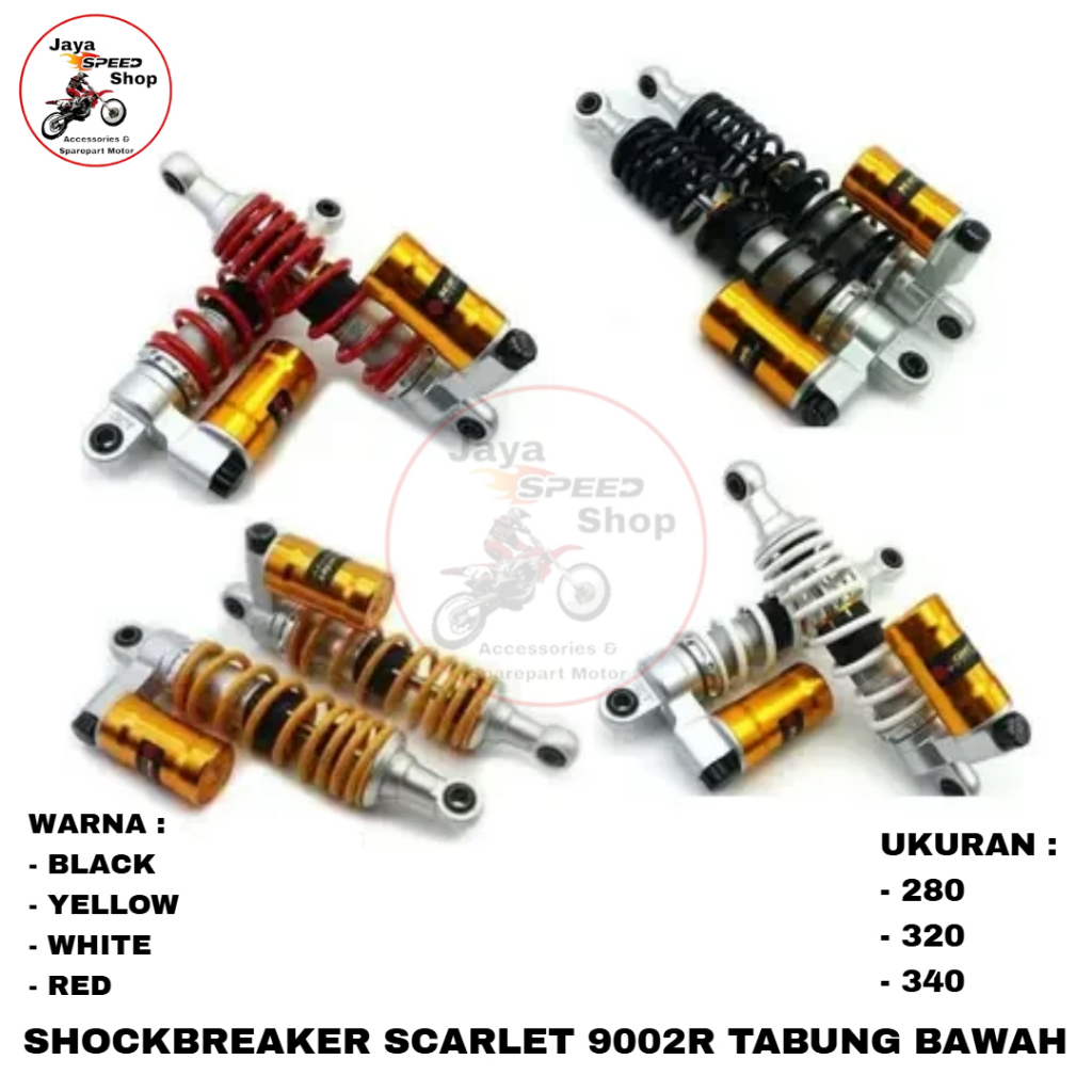 SHOCK SHOCKBREAKER SCARLET 9002R TABUNG BAWAH UKURAN 280 320 340 SHOCK BEBEK