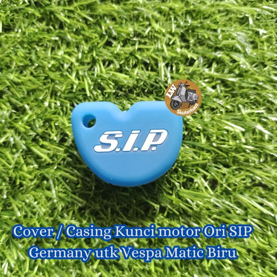 Cover kunci motor (biru) SIP Germany utk Vespa Matic