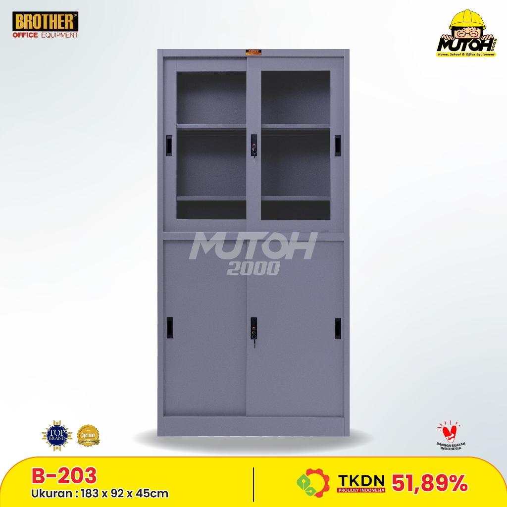 LEMARI BESI ARSIP 2 PINTU BROTHER B-308 TKDN
