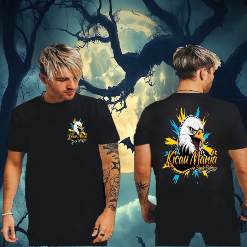 Kaos atasan KICAU MANIA.sablon digital murah berkualitas