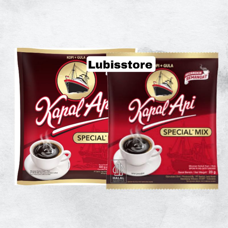 

Kopi Kapal Api special mix netto 23 G kopi Hitam