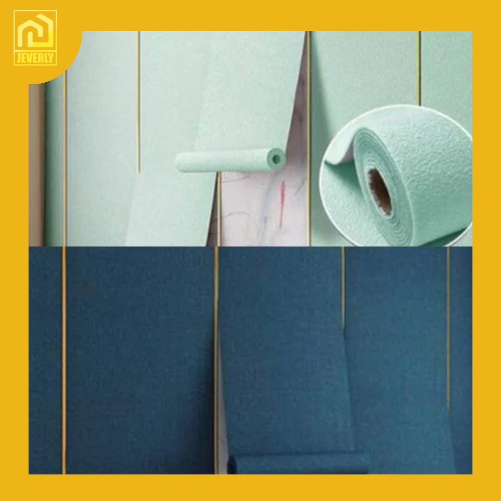 Wallpaper Foam Linen Roll Wallpaper Dinding Form Dekorasi Kamar Kelas Atas
