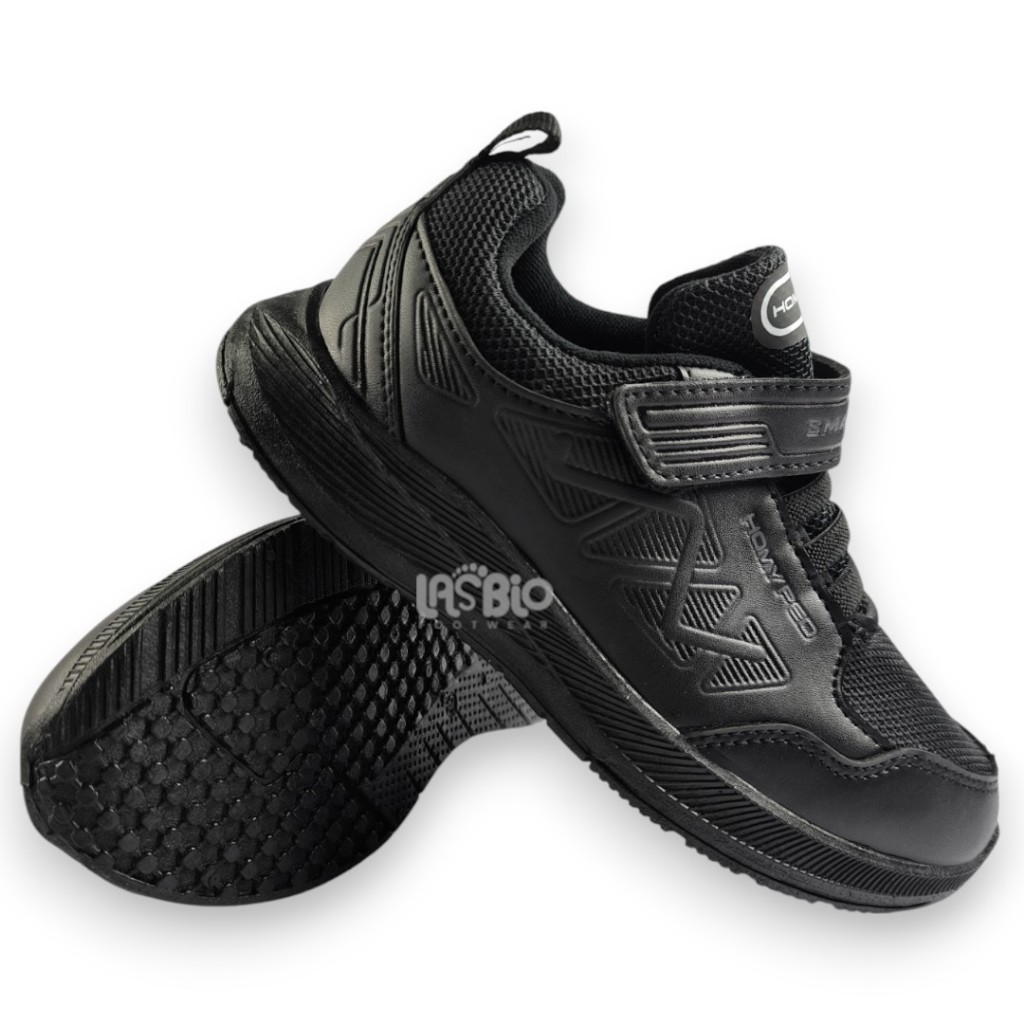 Terlaris Homyped Sepatu Sekolah Sneakers Hitam Polos Cowok Cewek