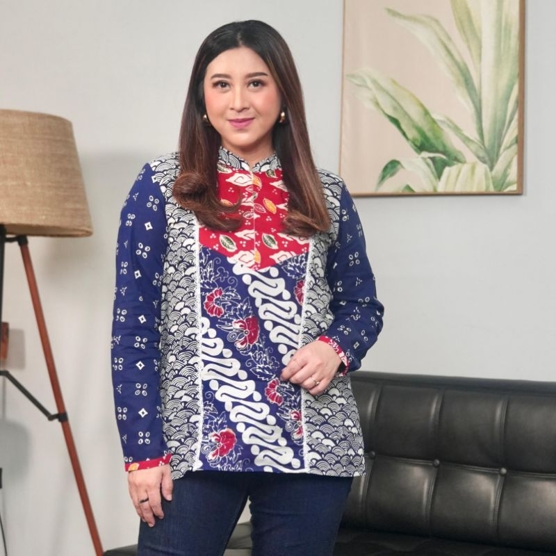 Batik Wanita MAYA Navy