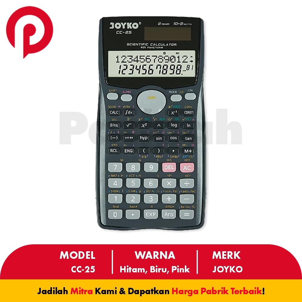 

Calculator Kalkulator Joyko CC-25 Scientific 401 Functions PackLah