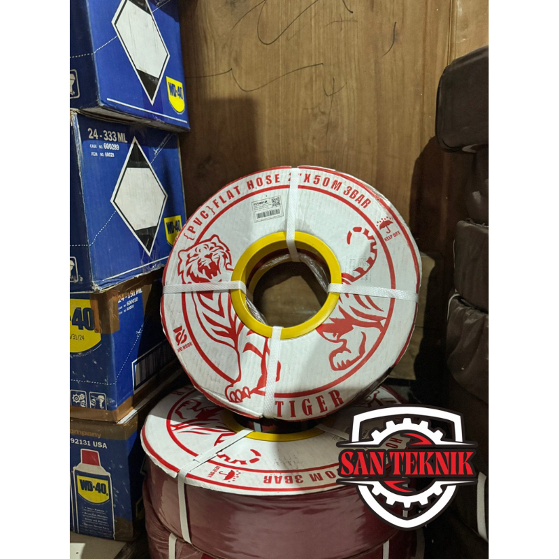 Slang Selang Karet Flat Sunny Hose Pengairan Irigasi Sawah 2" inch dim 3 Bar Tiger