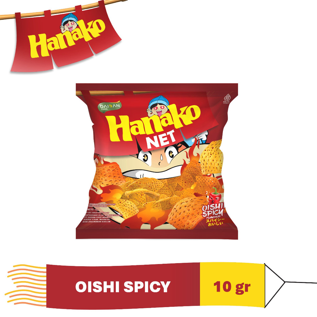 

Hanako Snack Net Oishi Spicy 10 gr