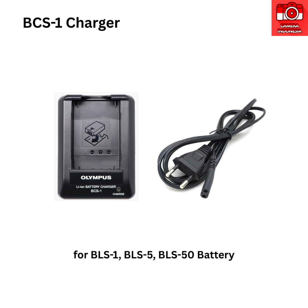 Charger BCS-1 Baterai BLS-1 BLS-5 BLS-50 Kamera Olympus Olympus E-400, E-410, E-420, E-450, E-600, E