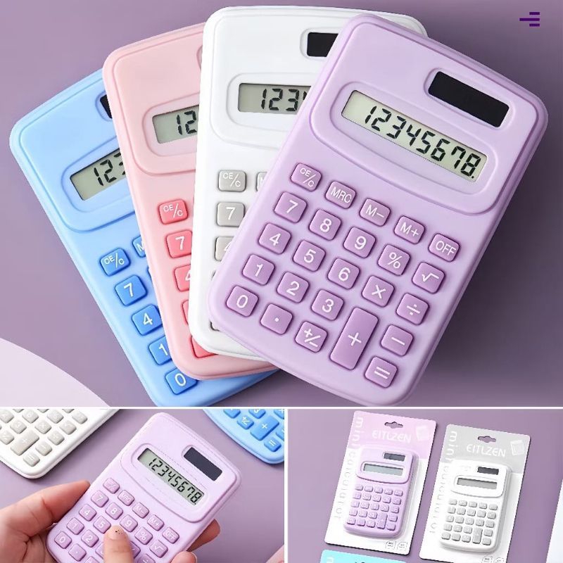 

Kalkulator Mini 8 Digit, Ukuran Saku, Warna-Warna Lucu