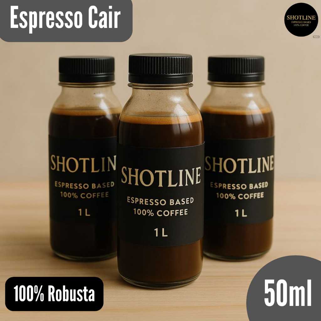 

Kopi Espresso Konsentrat Cair Fresh Brew Full Robusta Coffee Murni