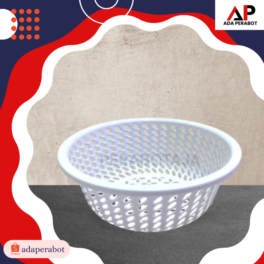 KERANJANG PLASTIK / WAKUL BAKUL BUAH SAYUR TELUR SERBAGUNA / BESEK WADAH MAKANAN / KERANJANG BULAT