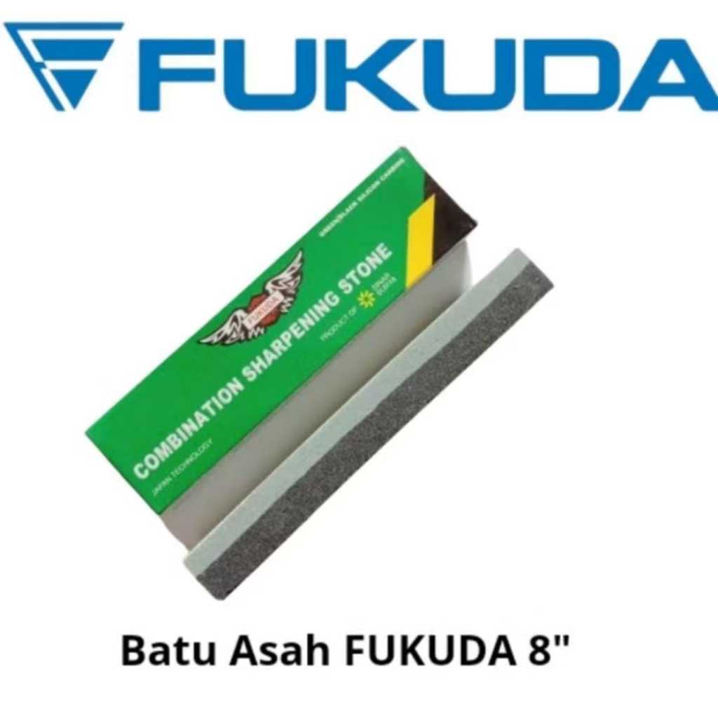 Batu Asah FUKUDA 8"/Batu Asah Pisau 8" Hijau Hitam FUKUDA ASLI ORIGINAL/Batu Gosok Ungkal