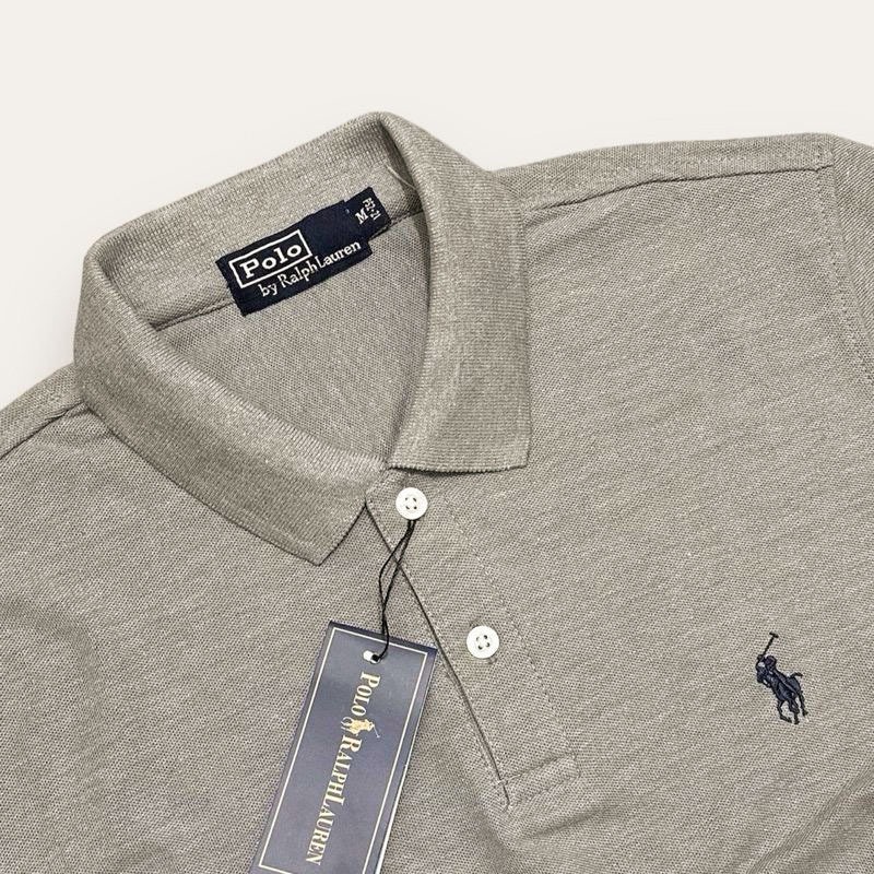 Kaos Kerah Polo Shirt polos Pria /  Kaos Polo Kerah ABU MISTY SIZE  Ukuran. /  Big Size Ukuran Kaos 