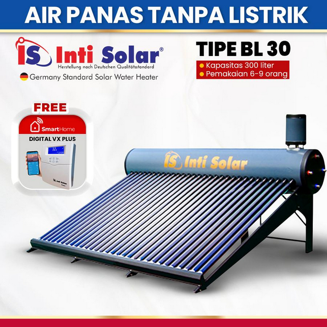 Pemanas Air Tenaga Matahari Solar Water Heater Intisolar BL30 300 Liter / Inti Solar BL 30 300 Liter
